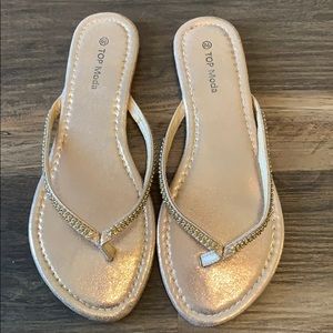Rose gold sandals